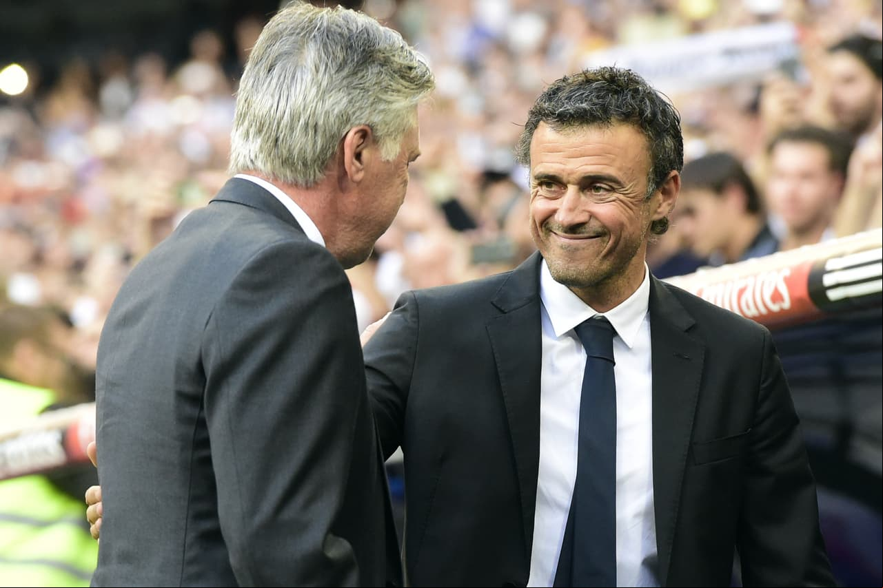 El cuadro catalán de Luis Enrique tras su campaña histórica el año pasado donde se llevó el triplete y un conjunto blanco más equilibrado en su fútbol con la llegada de Rafa Benítez tras la salida de Carletto Ancelotti.