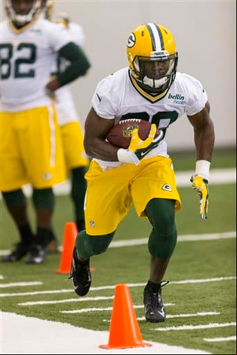 Las mejores tomas del novato WR egresado de Stanford, Ty Montgomery, ya como integrante de los Green Bay Packers (AP-NFL).