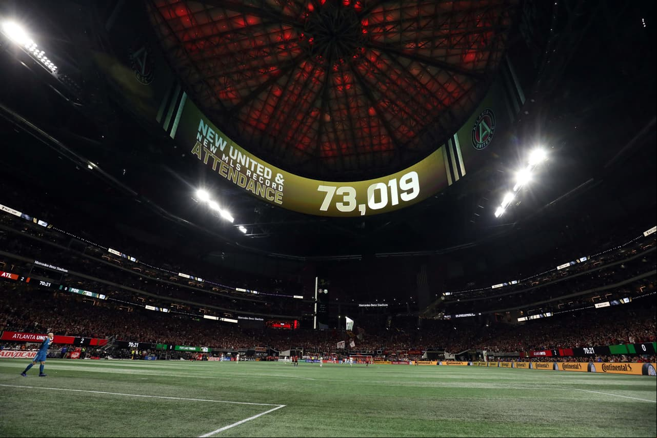 En 2018, el Mercedes-Benz Stadium estableció un récord de asistencia de público en un partido de la MLS, superado este año por el Bank of America Stadium de Charlotte FC.
<br>