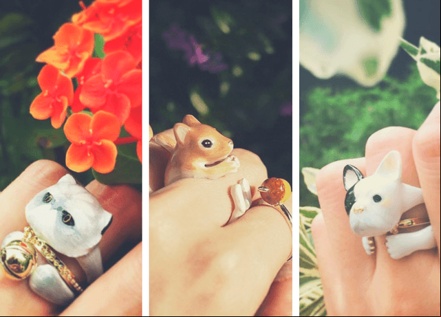 ¡Demasiado ADORABLES! Estos anillos se convierten en animales cuando los usas juntos