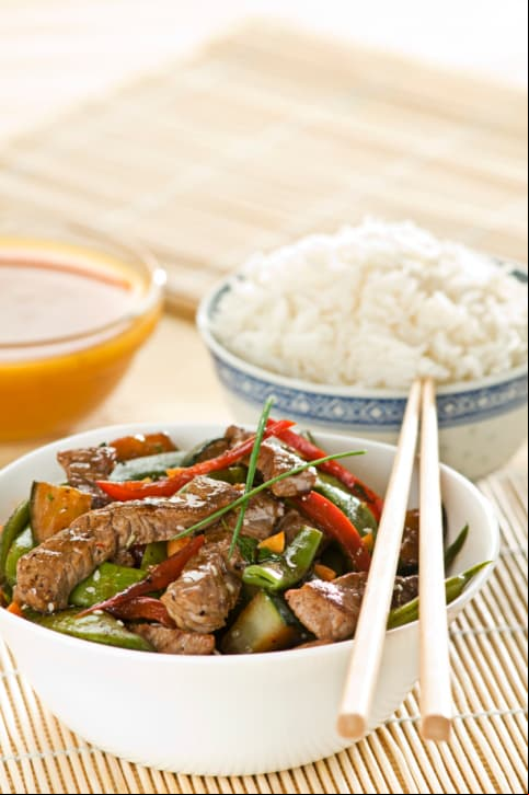 Cocina china: ternera salteada a la naranja